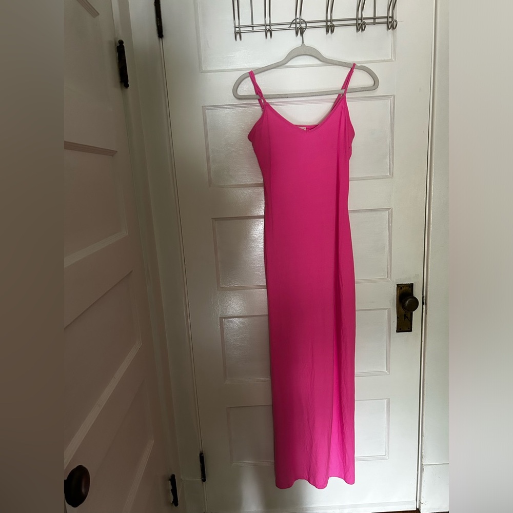 Pink slip dress